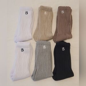 Buffbunny Set Of 6 Scrunch Socks - M/L (Nked Collection)